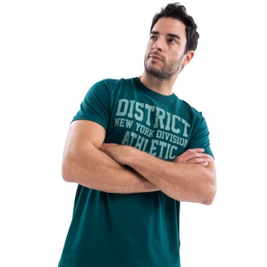 Ανδρική Κοντομάνικη Μπλούζα Πράσινη - District75 