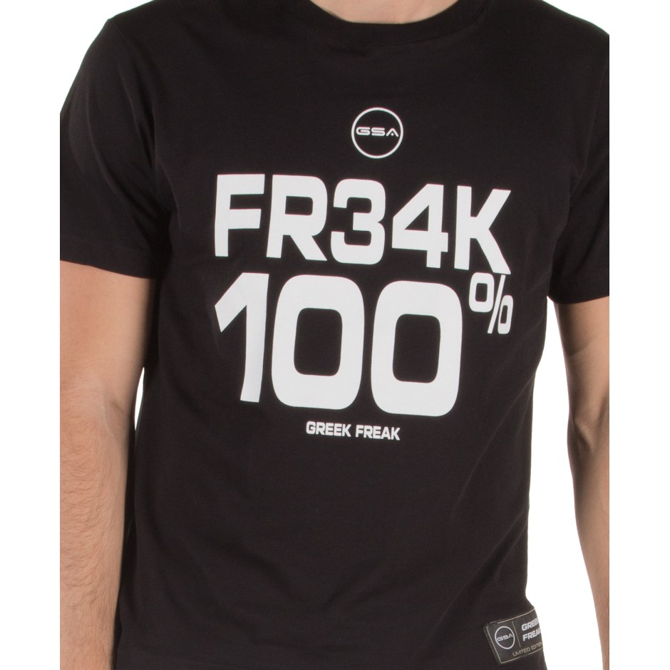 GSA X GREEK FREAK  GRAPHIC TEE 34-18015-01 JET BLACK Μαύρο