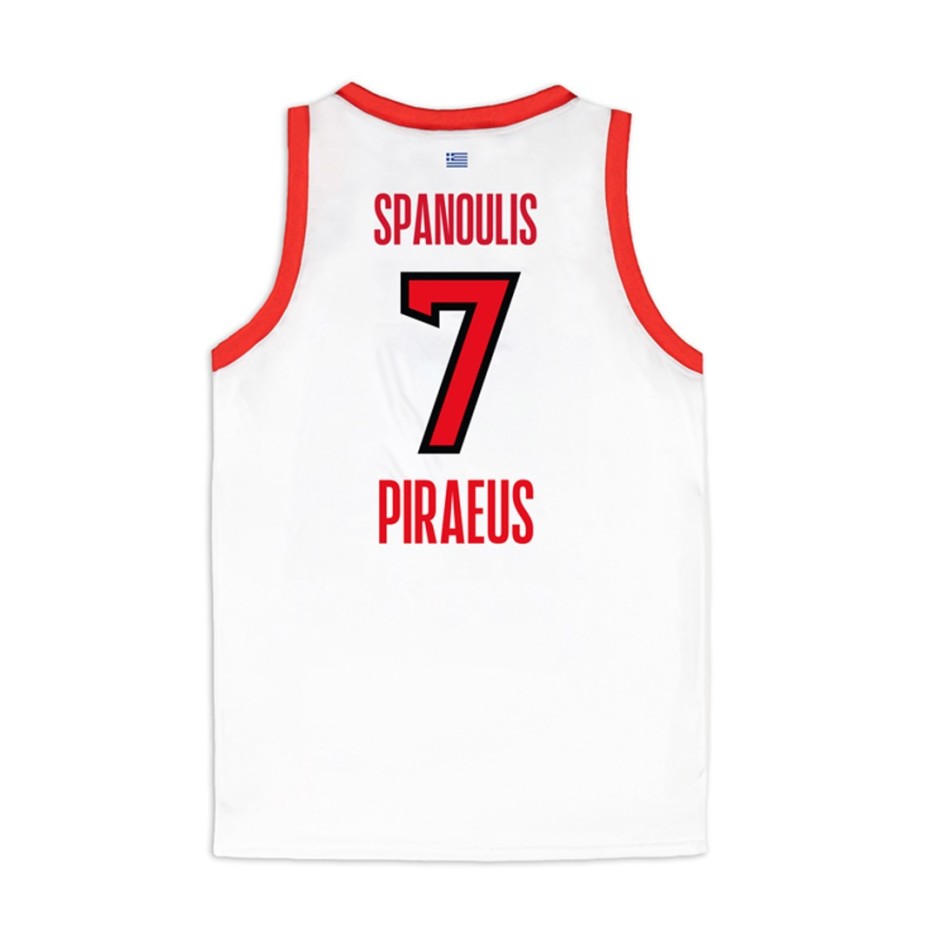 GSA MEN FANS JERSEY OLYMPIACOS SPANOULIS 17-471203-WHITE Λευκό