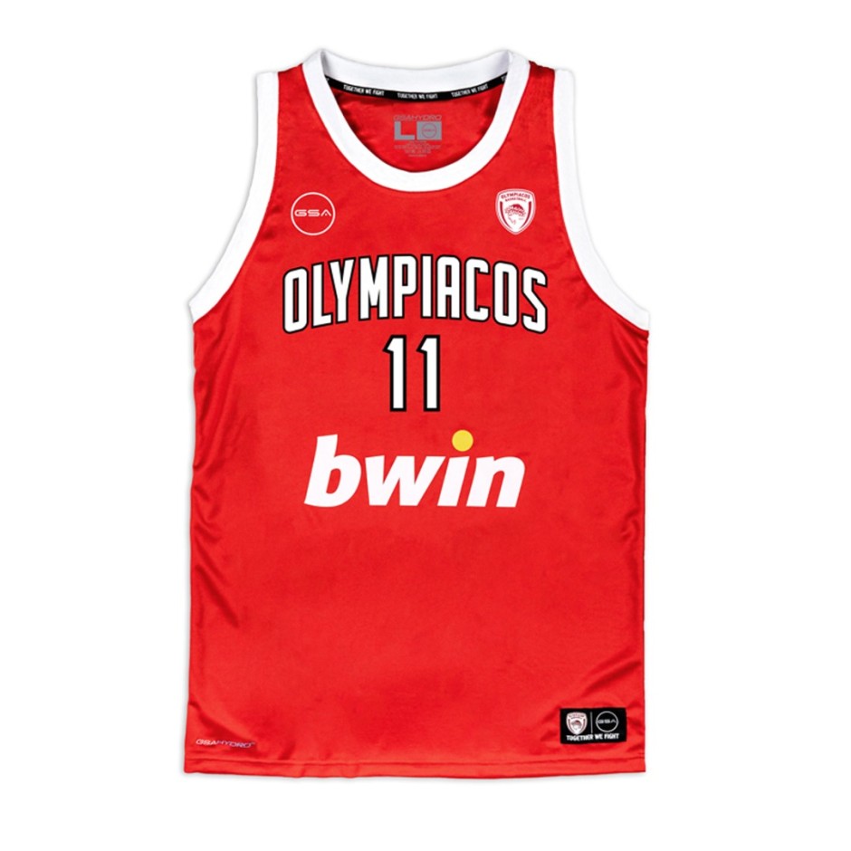 GSA MEN FANS JERSEY OLYMPIACOS SLOUKAS 17-471203-RED Red