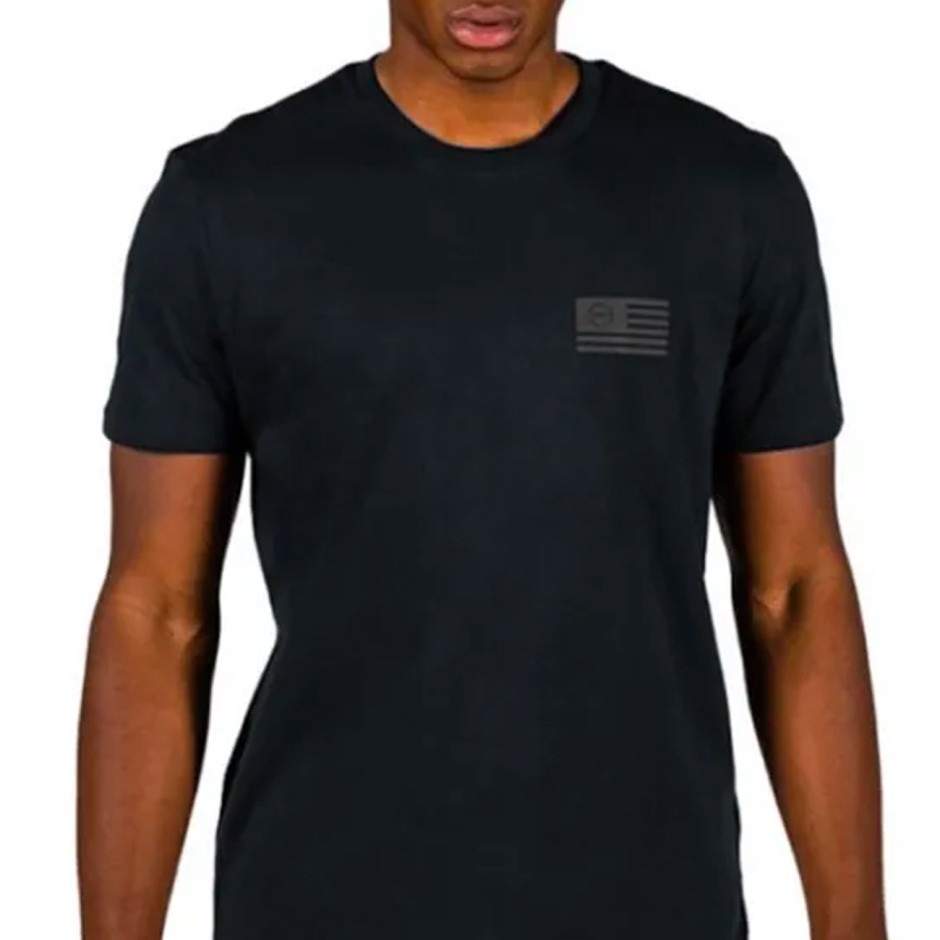 GSA MEN ORGANIC T-SHIRT PRINTED 17-17136-JET BLACK Black