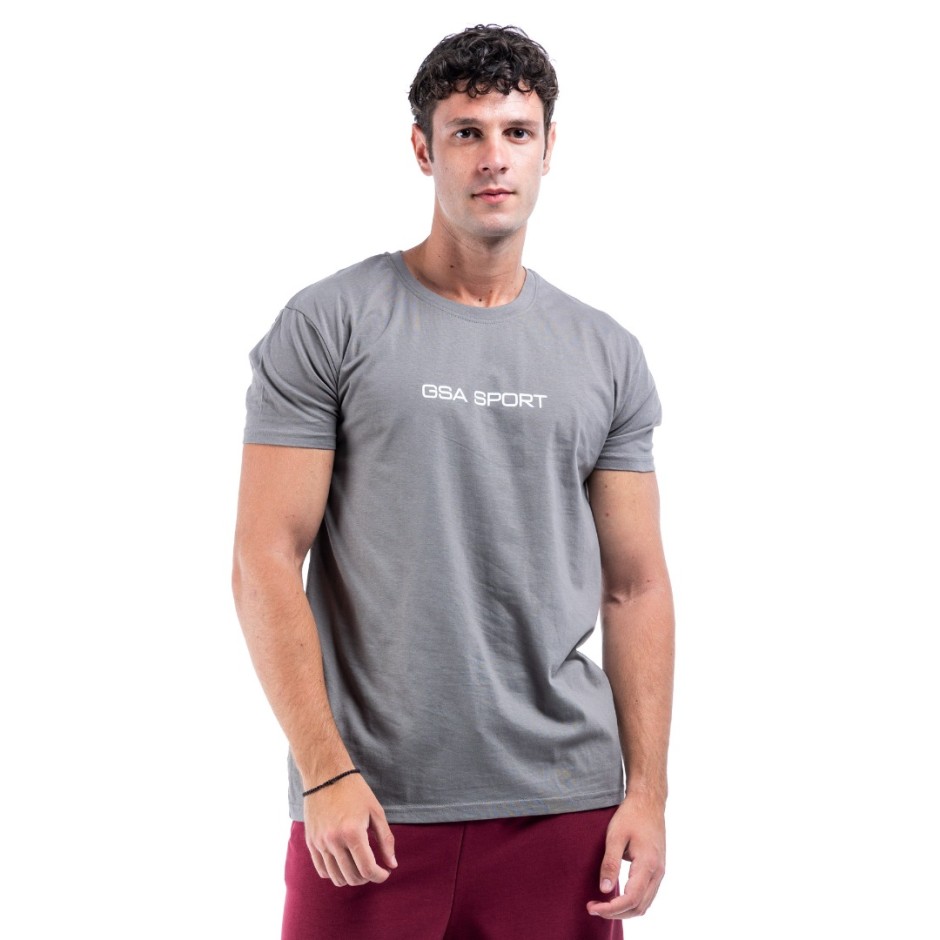 GSA SPORT LOGO T-SHIRT 28-1401-06 CHARCOAL MEL. Ανθρακί