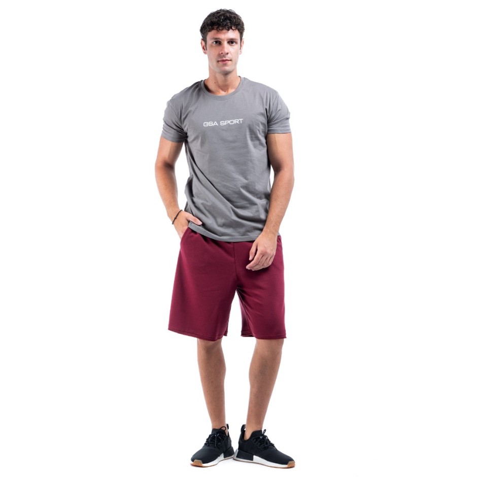 GSA SPORT LOGO T-SHIRT 28-1401-06 CHARCOAL MEL. Ανθρακί