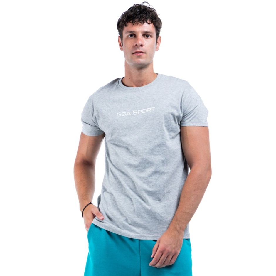 GSA SPORT LOGO T-SHIRT 28-1401-05 GRAY MEL. Grey