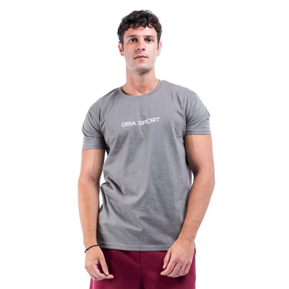 GSA SPORT LOGO T-SHIRT 28-1401-06 CHARCOAL MEL. Ανθρακί