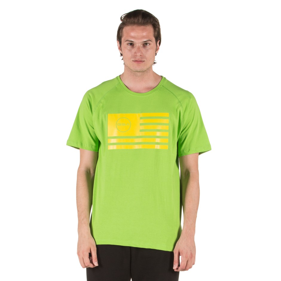 GSA SUPERLOGO T-SHIRTCOLOR EDITION 17-19037-LIGHT GREEN FLAG Πράσινο