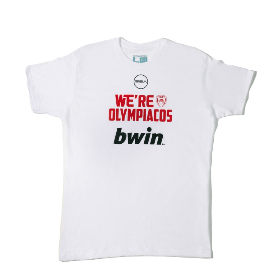 GSA MEN T-SHIRT WE ARE OLYMPIACOS 17471239-WHITE White