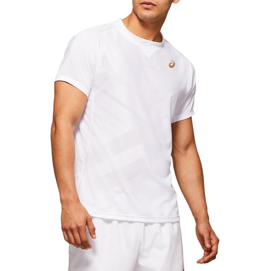 ASICS TENNIS M SS TOP 2041A079-100 Λευκό