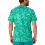 Men's Padel T-Shirt Green - ASICS PADEL COURT ALL OVER PRINT SS TOP Image 0