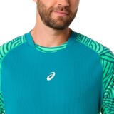 Men's Padel T-Shirt Green - ASICS PADEL COURT ALL OVER PRINT SS TOP Image 1