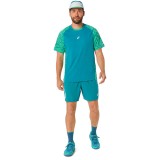 Men's Padel T-Shirt Green - ASICS PADEL COURT ALL OVER PRINT SS TOP Image 2