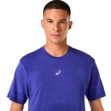 Men's Running T-Shirt Royal Blue - ASICS ROAD SEAMLESS SS TOP Image 1