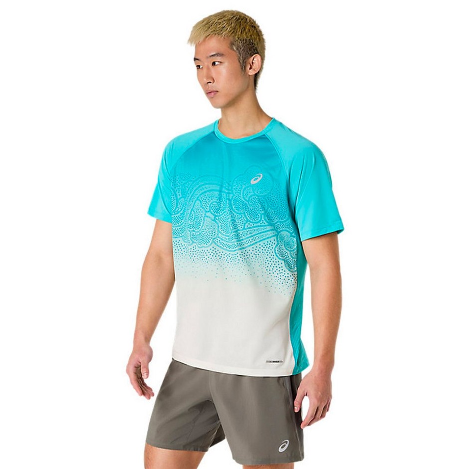 ASICS ROAD FADE SS TOP 2011D512-402 Τιρκουάζ