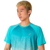 ASICS ROAD FADE SS TOP 2011D512-402 Τιρκουάζ Εικόνα 2