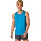 Ανδρική Αμάνικη Μπλούζα για Τρέξιμο Μπλε - ASICS CORE SINGLET Εικόνα 