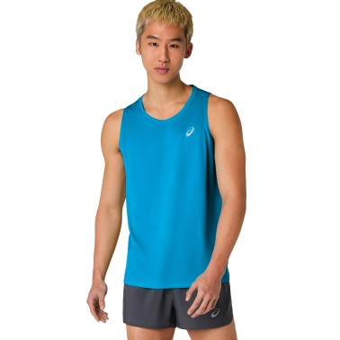 Ανδρική Αμάνικη Μπλούζα για Τρέξιμο Μπλε - ASICS CORE SINGLET
