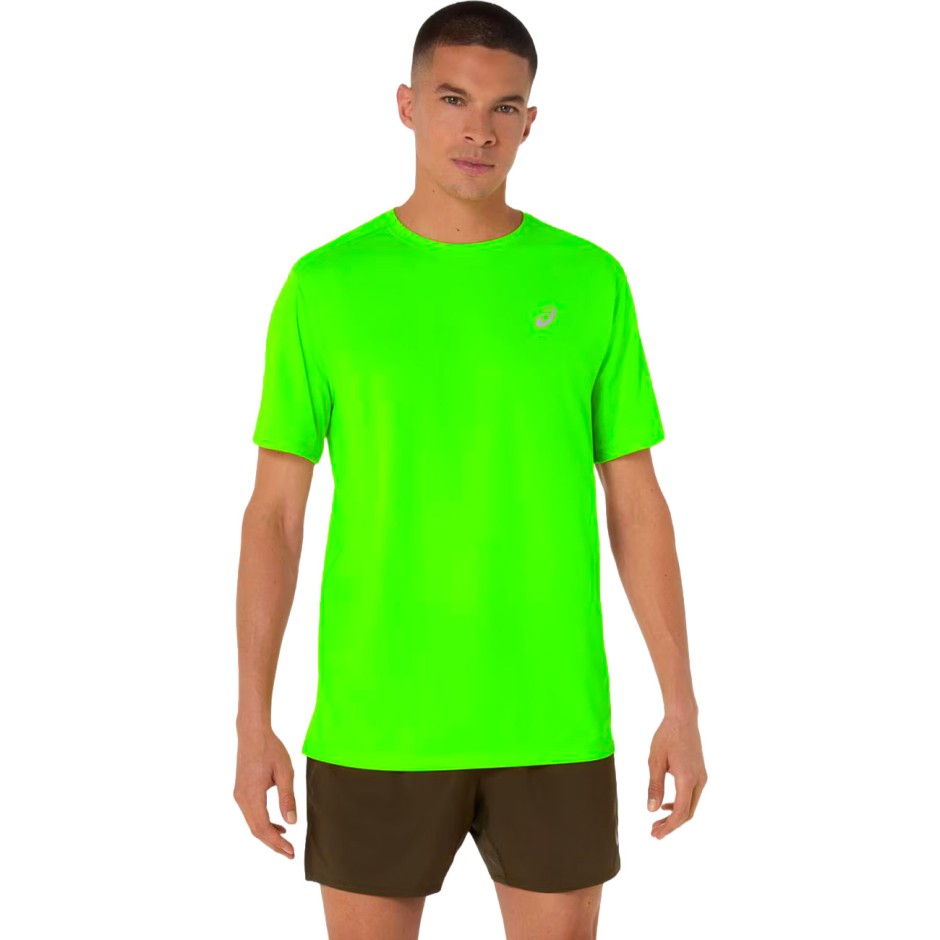 Ανδρική Κοντομάνικη Μπλούζα για Τρέξιμο Πράσινη - ASICS CORE SS TOP