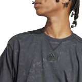 Ανδρική Κοντομάνικη Μπλούζα Μαύρη - adidas Sportswear ALL SZN 3-Stripes Garment-Wash