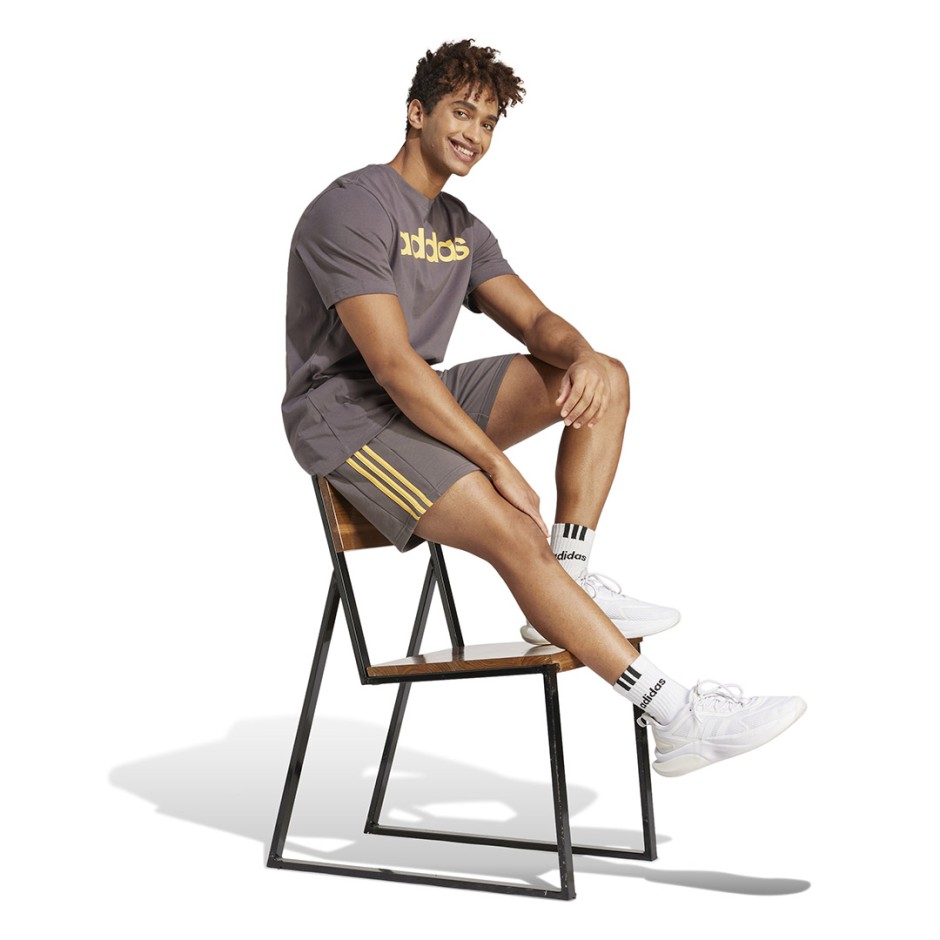 adidas Sportswear Essentials Linear Logo Ανθρακί - Ανδρική Κοντομάνικη Μπλούζα
