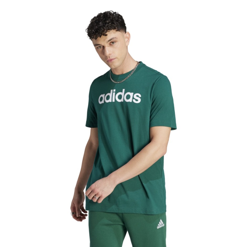 adidas Sportswear Essentials Linear Logo Κυπαρισσί - Ανδρική Κοντομάνικη Μπλούζα