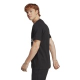 Ανδρική Κοντομάνικη Μπλούζα Μαύρη - adidas Sportswear Essentials Single Jersey Big Logo  Εικόνα 1