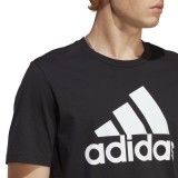 Ανδρική Κοντομάνικη Μπλούζα Μαύρη - adidas Sportswear Essentials Single Jersey Big Logo  Εικόνα 2