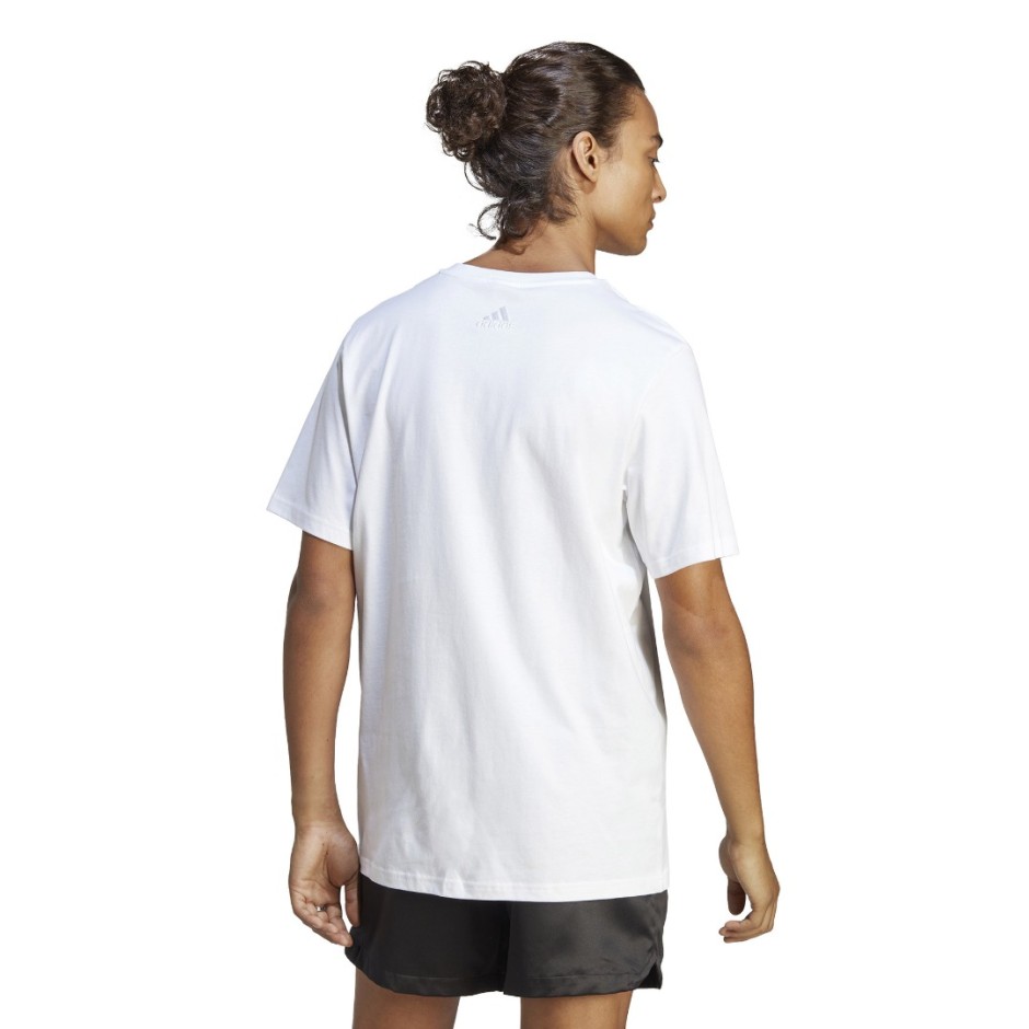 Ανδρική Κοντομάνικη Μπλούζα Λευκή - adidas Sportswear Essentials Single Jersey Big Logo