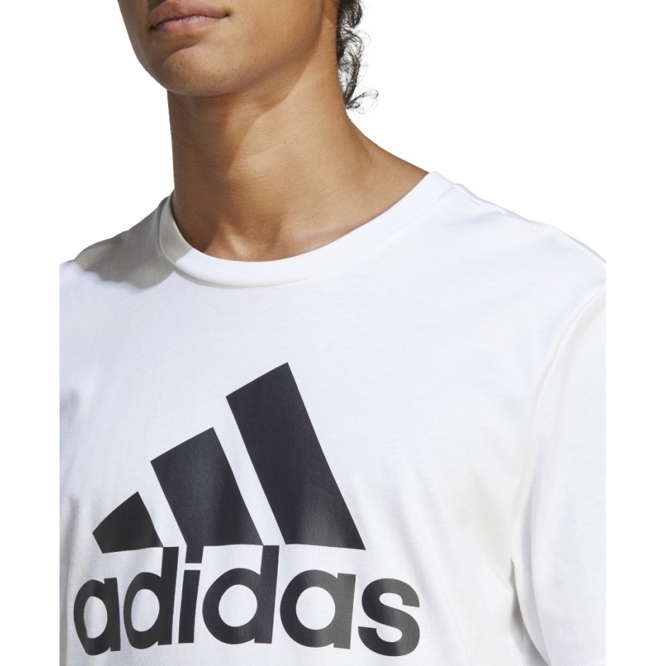 Ανδρική Κοντομάνικη Μπλούζα Λευκή - adidas Sportswear Essentials Single Jersey Big Logo