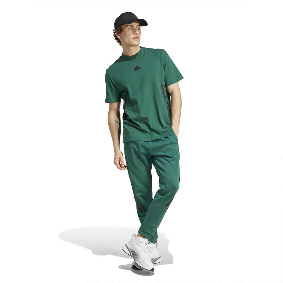 Ανδρική Κοντομάνικη Μπλούζα Κυπαρισσί - adidas Sportswear Future Icons 3-Stripes