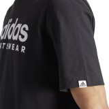 Ανδρική Κοντομάνικη Μπλούζα Μαύρη - adidas Sportswear Εικόνα 2