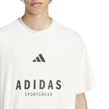 Ανδρική Κοντομάνικη Μπλούζα Εκρού - adidas Sportswear ALL SZN Graphic Εικόνα 2