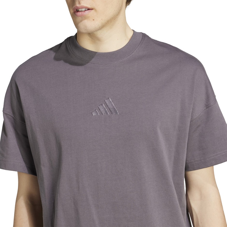 Ανδρική Κοντομάνικη Μπλούζα Ανθρακί - adidas Sportswear ALL SZN