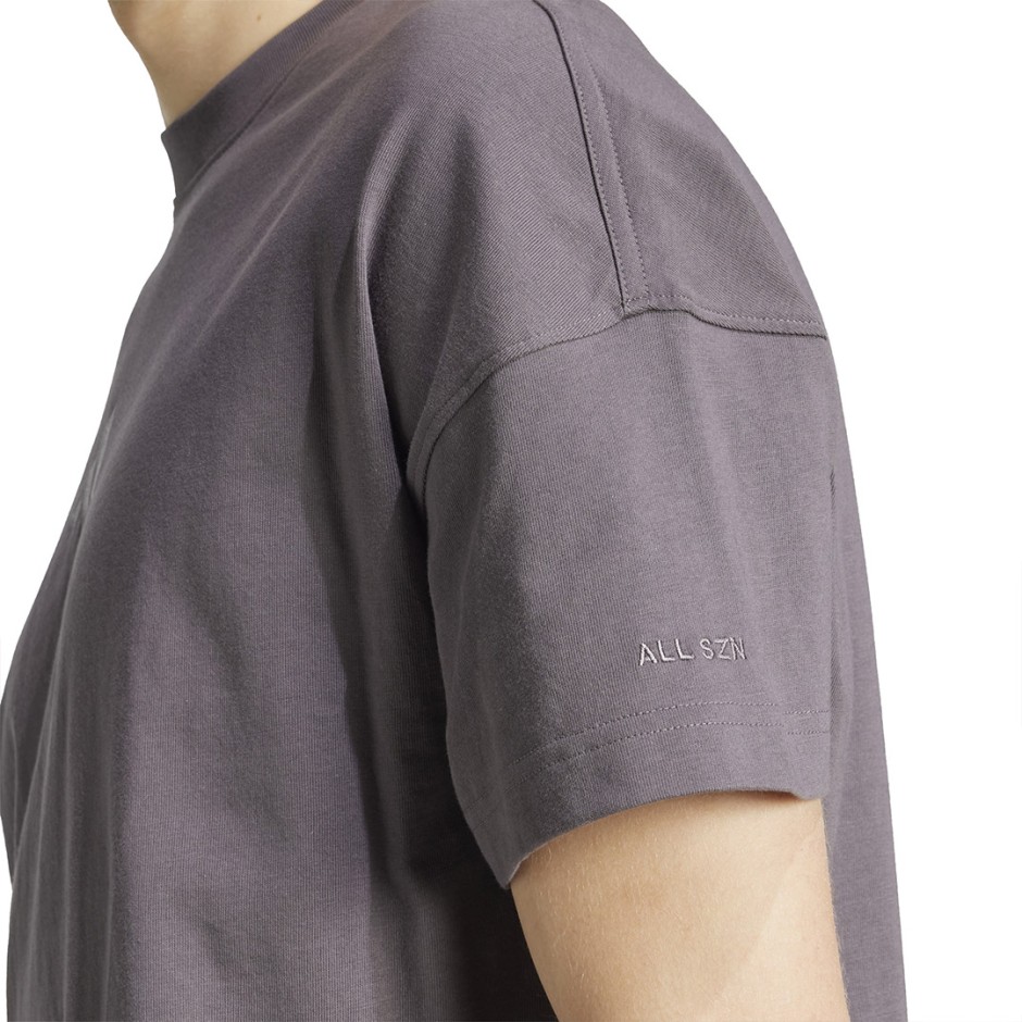 Ανδρική Κοντομάνικη Μπλούζα Ανθρακί - adidas Sportswear ALL SZN