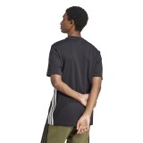 Ανδρική Κοντομάνικη Μπλούζα Μαύρη - adidas Sportswear Essentials 3-Stripes Single Jersey Εικόνα 0