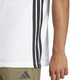 Ανδρική Κοντομάνικη Μπλούζα Λευκή - adidas Sportswear Essentials 3-Stripes Single Jersey Εικόνα 1