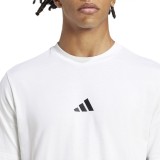 Ανδρική Κοντομάνικη Μπλούζα Λευκή - adidas Sportswear Essentials 3-Stripes Single Jersey Εικόνα 2