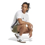 Ανδρική Κοντομάνικη Μπλούζα Λευκή - adidas Sportswear Essentials 3-Stripes Single Jersey Εικόνα 3