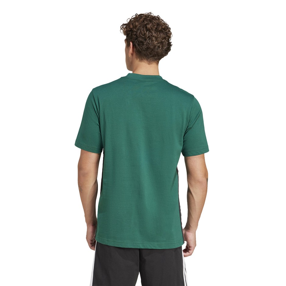 Ανδρική Κοντομάνικη Μπλούζα Κυπαρισσί - adidas Sportswear Essentials 3-Stripes Single Jersey