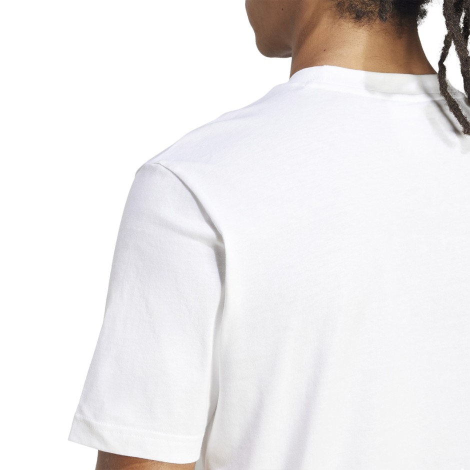 Ανδρική Κοντομάνικη Μπλούζα Λευκή - adidas Sportswear Essentials Small Logo Single Jersey