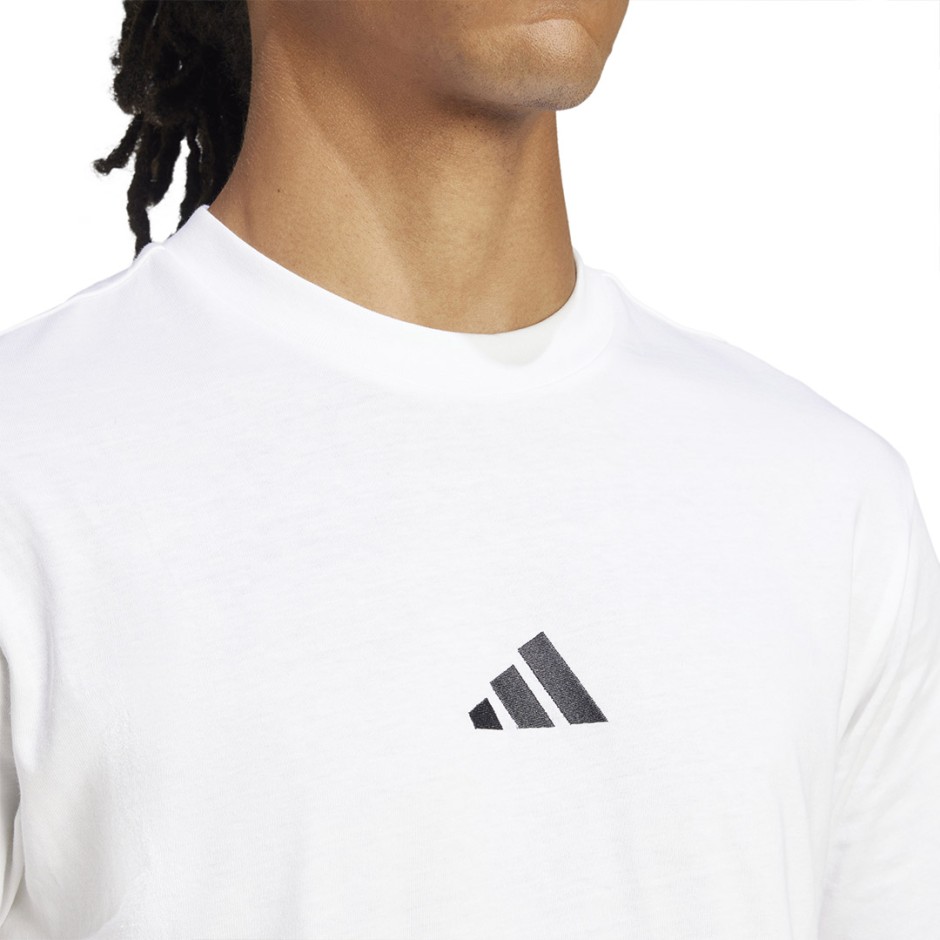 Ανδρική Κοντομάνικη Μπλούζα Λευκή - adidas Sportswear Essentials Small Logo Single Jersey