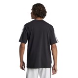 Ανδρική Κοντομάνικη Μπλούζα Μαύρη - adidas Sportswear Essentials 3-Stripes Single Jersey Εικόνα 0