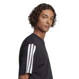 Ανδρική Κοντομάνικη Μπλούζα Μαύρη - adidas Sportswear Essentials 3-Stripes Single Jersey Εικόνα 2