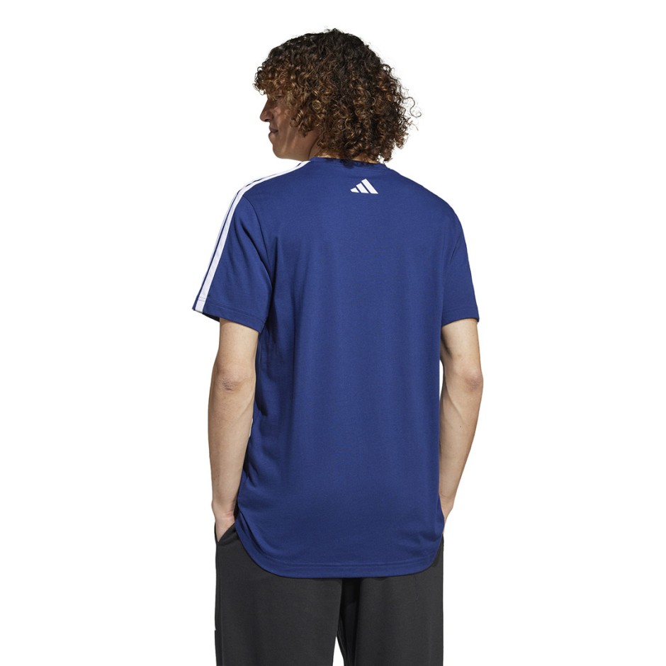 Ανδρική Κοντομάνικη Μπλούζα Μπλε - adidas Sportswear Codes Collegiate Linear Graphic
