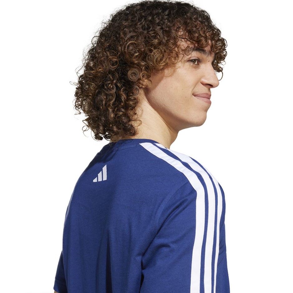 Ανδρική Κοντομάνικη Μπλούζα Μπλε - adidas Sportswear Codes Collegiate Linear Graphic