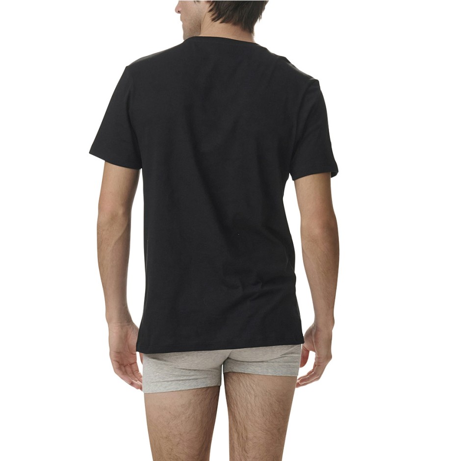 Ανδρικές Κοντομάνικες Μπλούζες Μαύρες - adidas Active Core Cotton 3 Pack