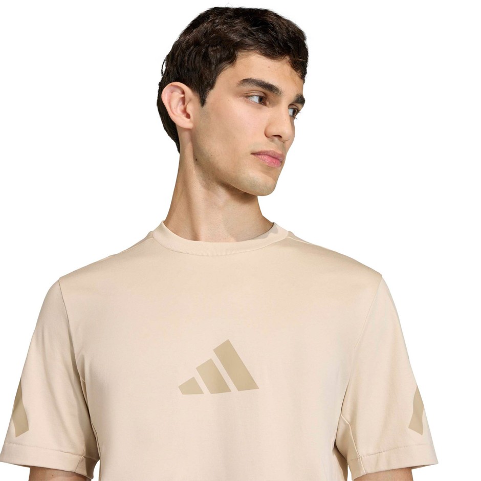 Ανδρική Κοντομάνικη Μπλούζα Μπεζ - adidas Sportswear Z.N.E.