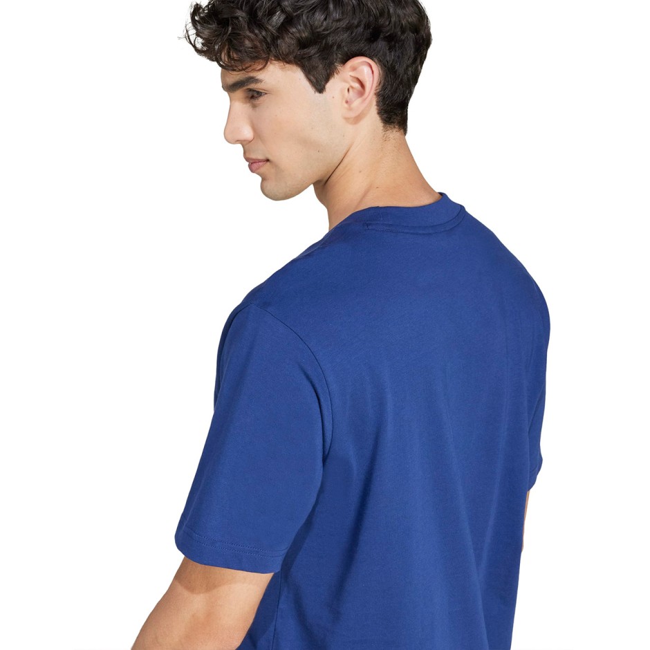 Ανδρική Κοντομάνικη Μπλούζα Μπλε - adidas Sportswear Essentials Small Logo Single Jersey