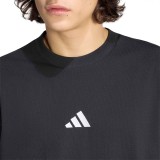 Men's T-Shirt Black - adidas Sportswear Essentials 3-Stripes Single Jersey Image 1