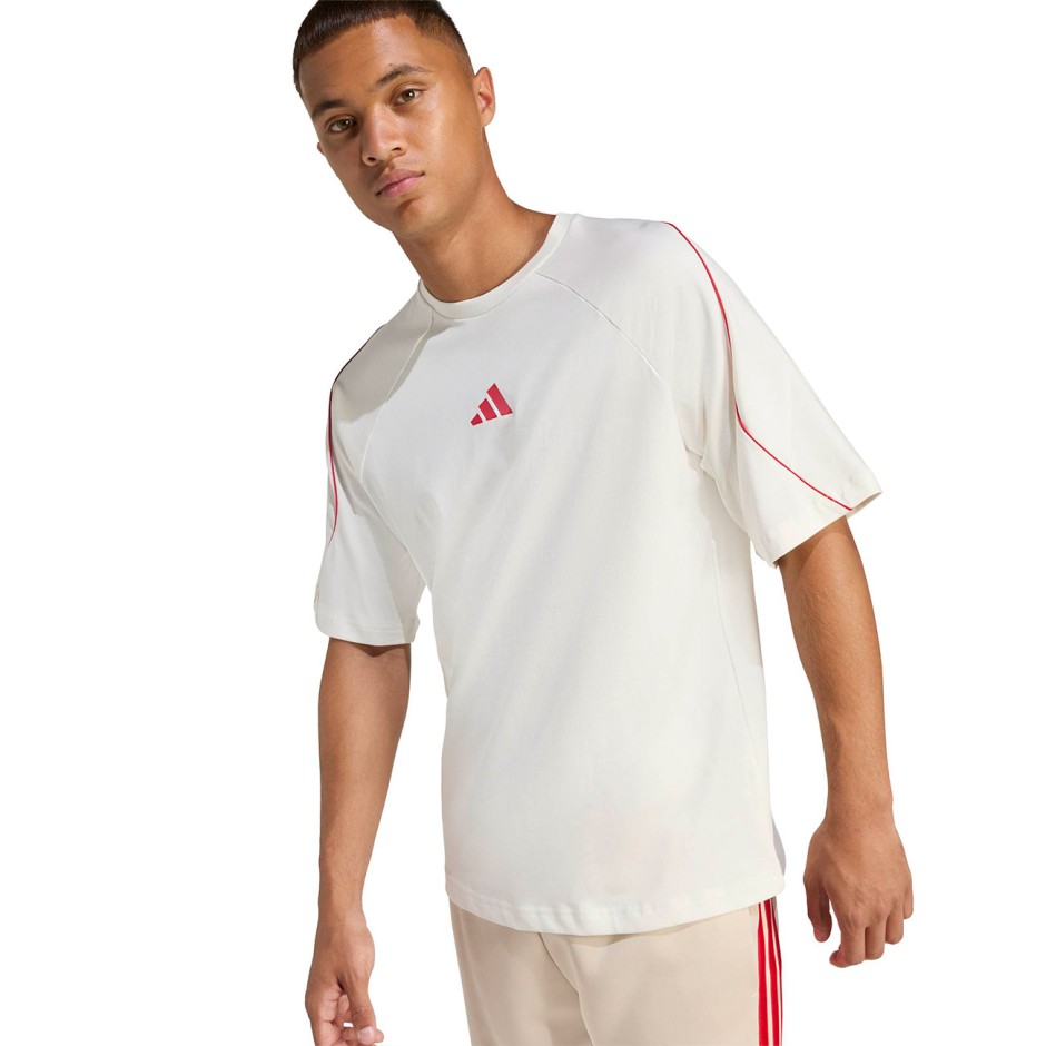 Ανδρική Κοντομάνικη Μπλούζα Λευκή - adidas Sportswear Stadium