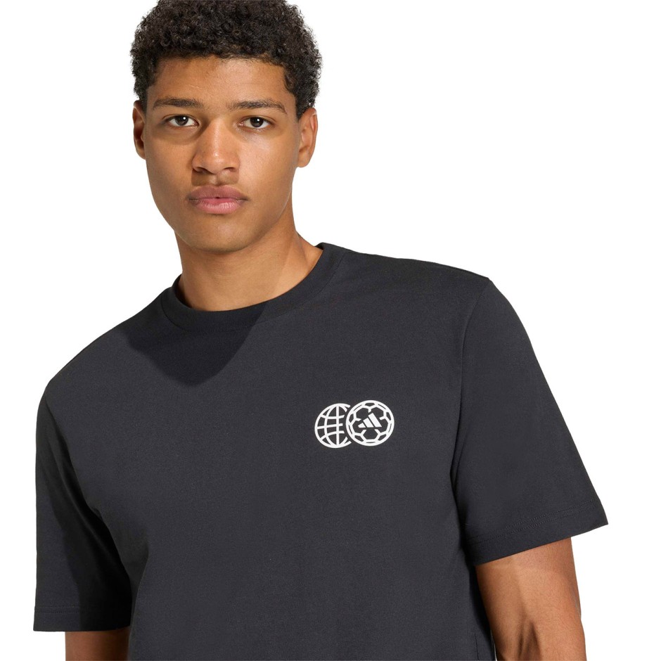 Ανδρική Κοντομάνικη Μπλούζα Μαύρη - adidas Sportswear House Of Tiro Nations Graphic